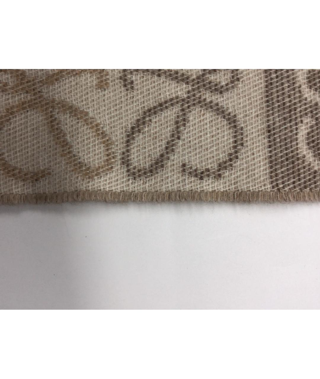 LOEWE Бежевый кашемировый шарф, фото 6