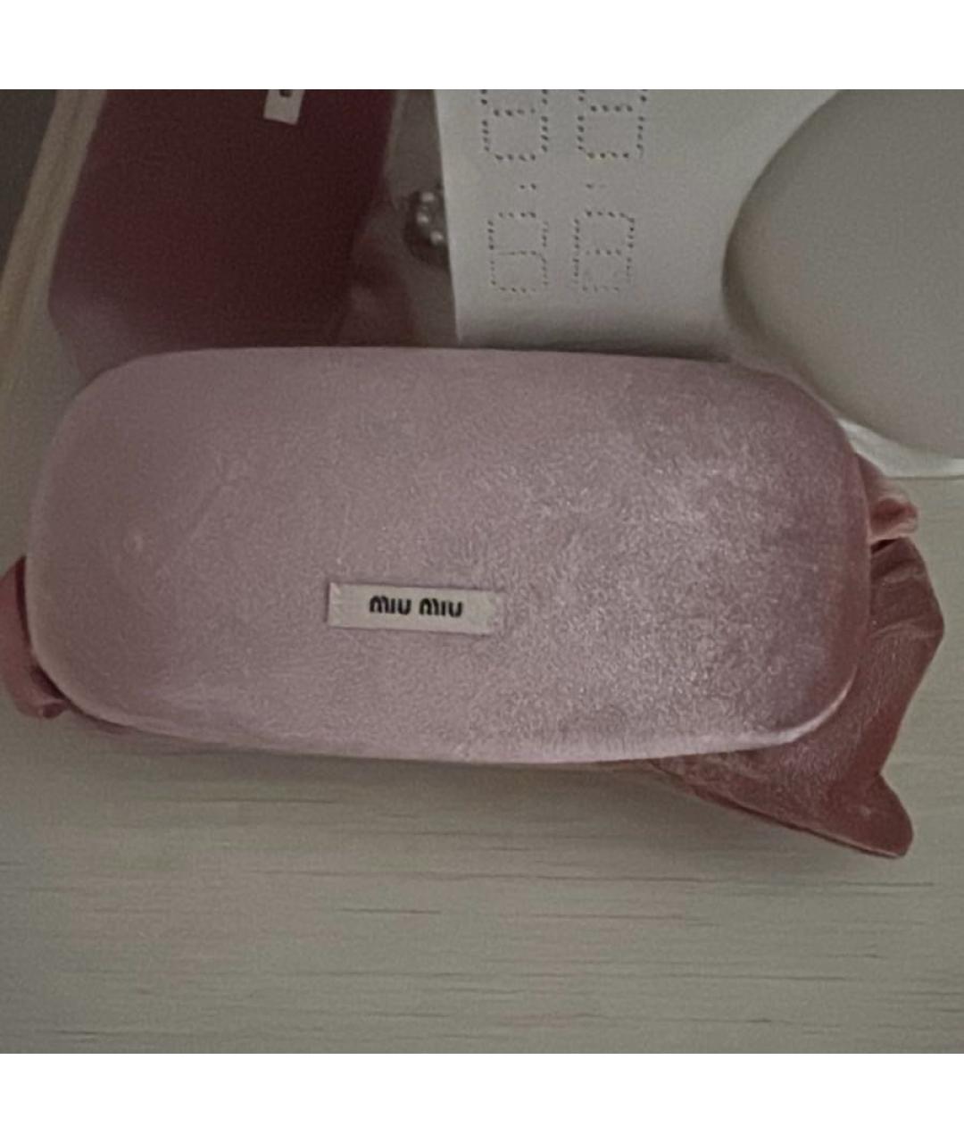 MIU MIU Золотые металлические солнцезащитные очки, фото 4