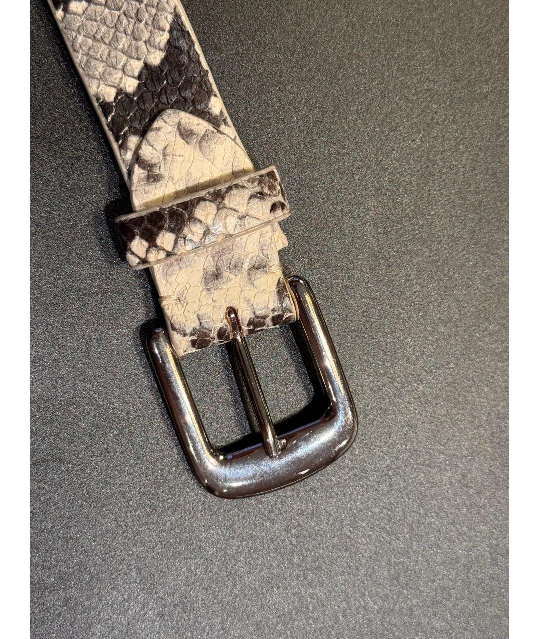 MAISON MARGIELA Бежевый кожаный ремень, фото 2