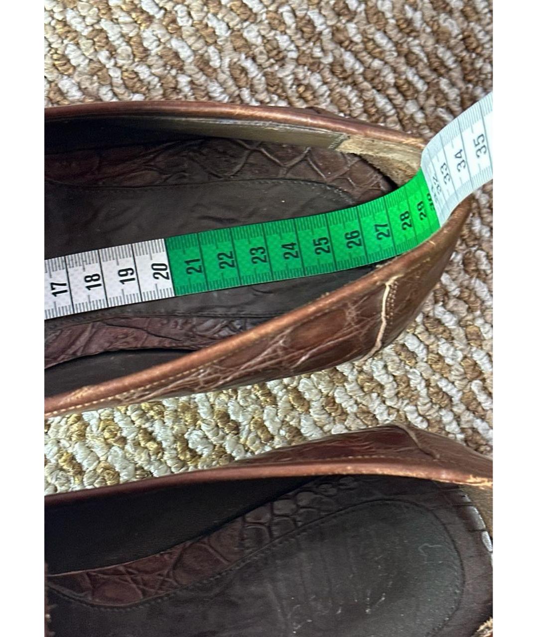 BRIONI Коричневые лоферы из экзотической кожи, фото 8