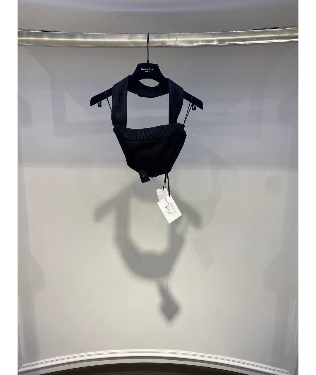 BALMAIN Черная вискозная майка, фото 3