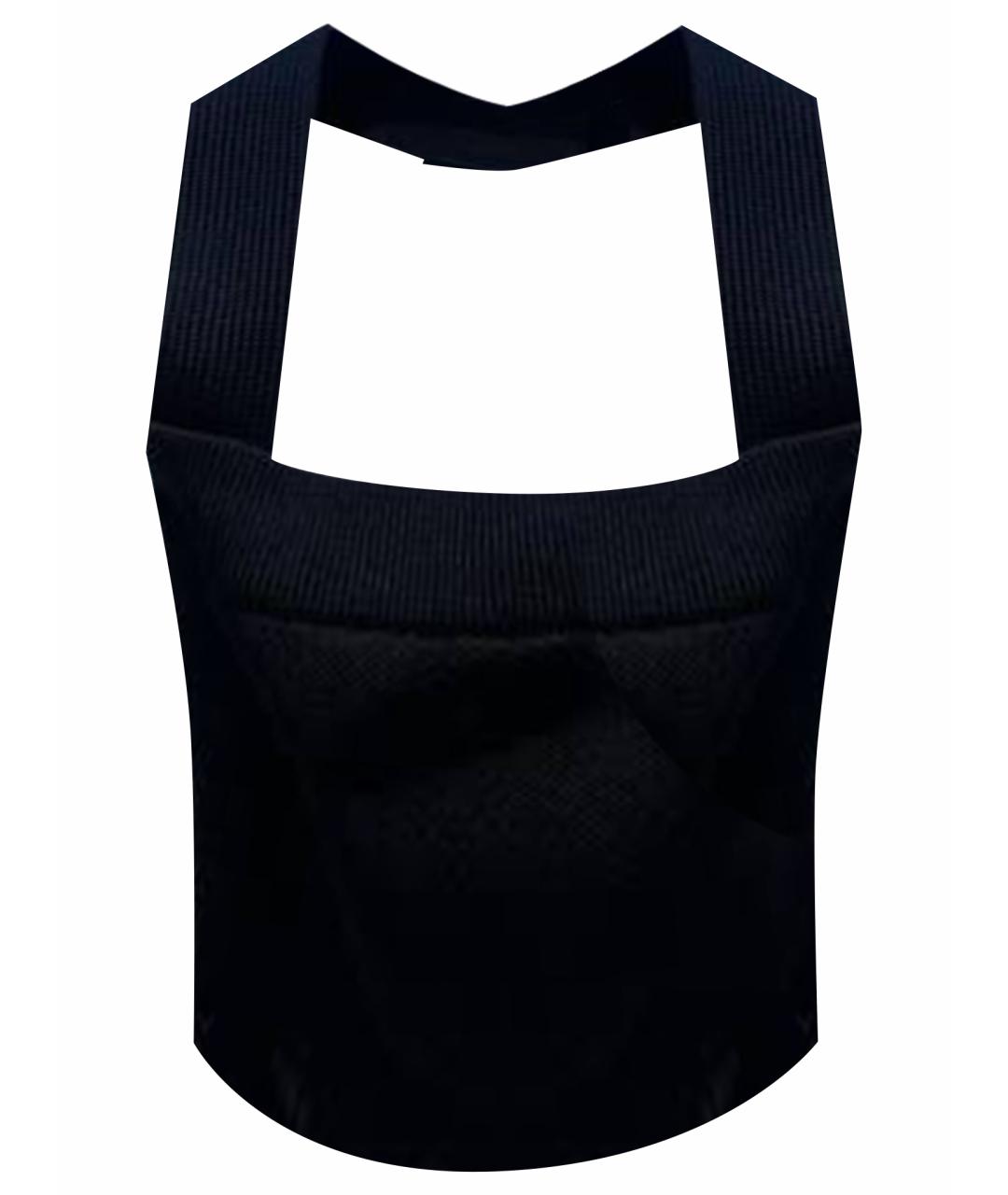 BALMAIN Черная вискозная майка, фото 1