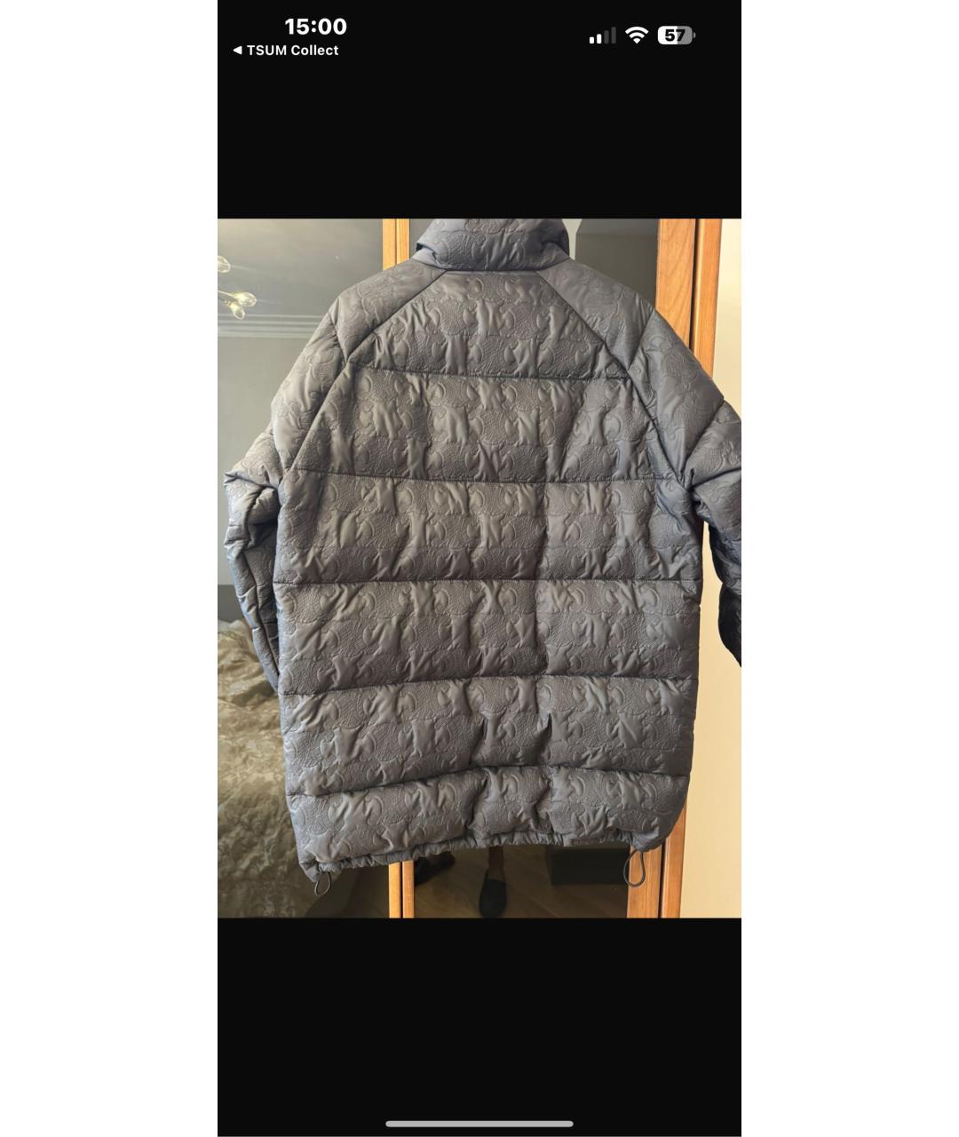 CELINE Антрацитовая полиуретановая куртка, фото 2