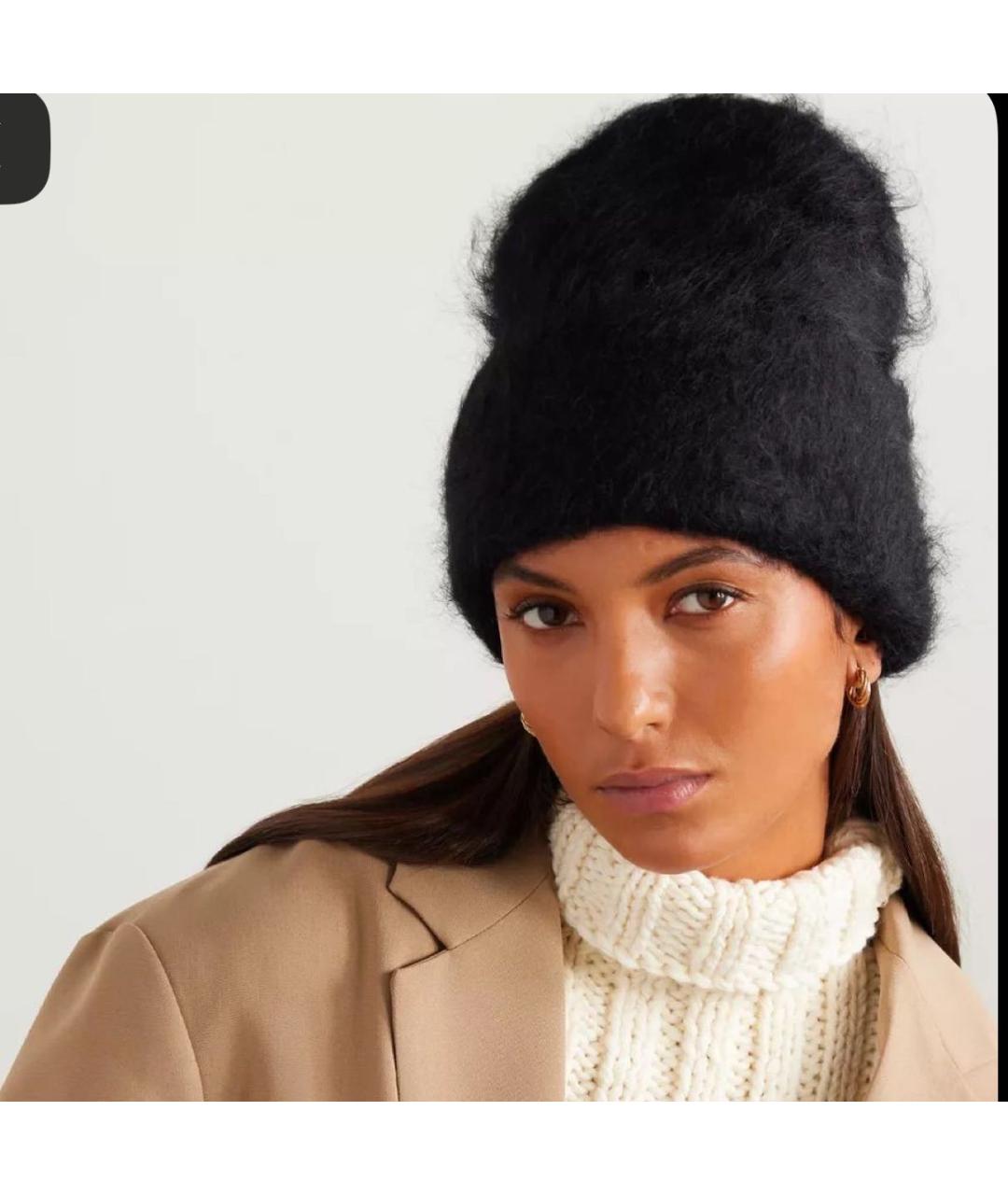 TOTEME Черная шерстяная шапка, фото 6