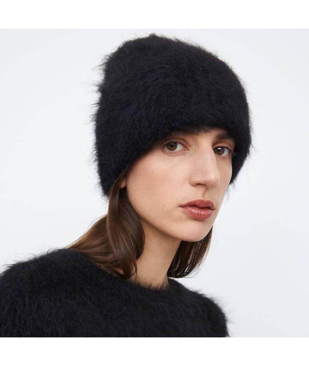 TOTEME Черная шерстяная шапка, фото 5