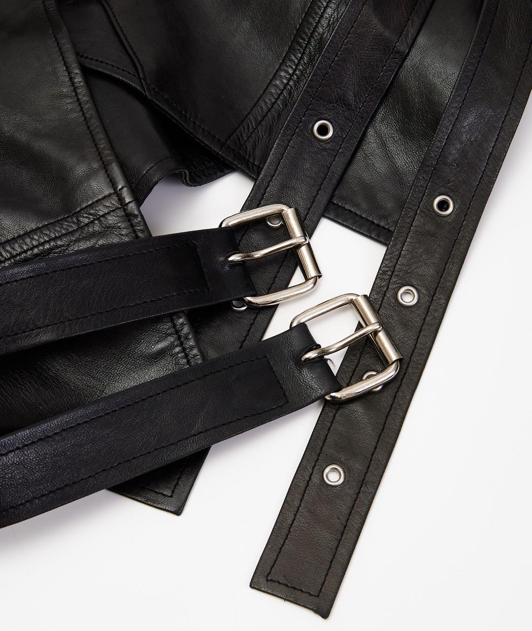 BALMAIN Черный кожаный жилет, фото 4