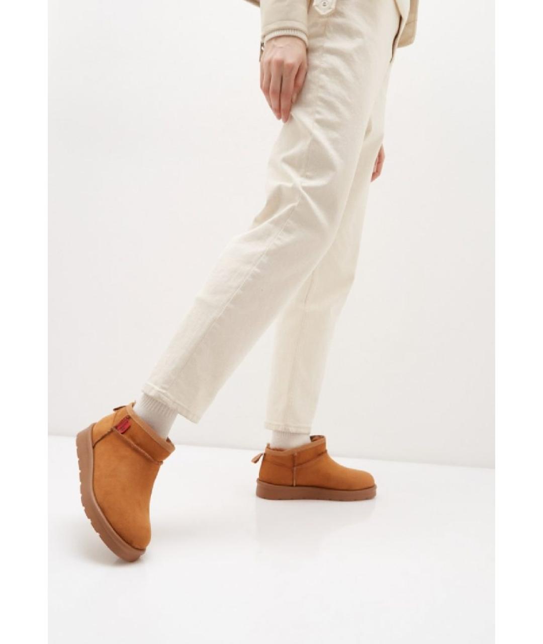 LOVE MOSCHINO Коричневые замшевые полусапоги, фото 2