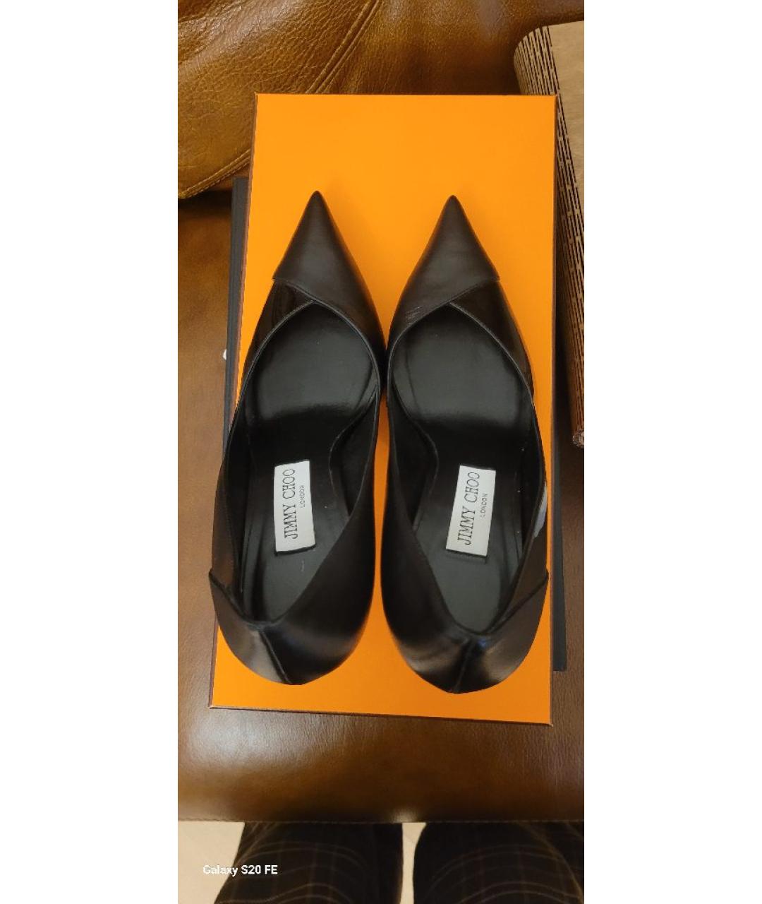 JIMMY CHOO Черные кожаные туфли, фото 3