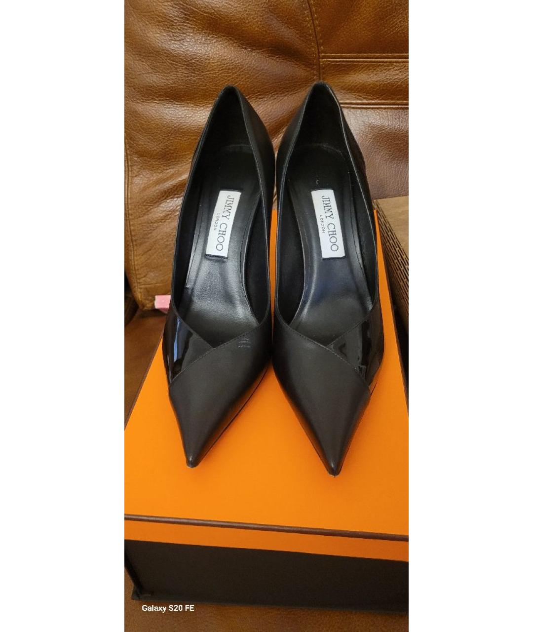 JIMMY CHOO Черные кожаные туфли, фото 2