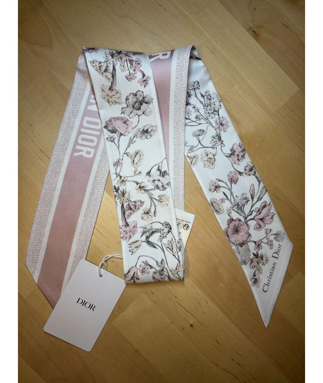 CHRISTIAN DIOR Мульти шелковый шарф, фото 6