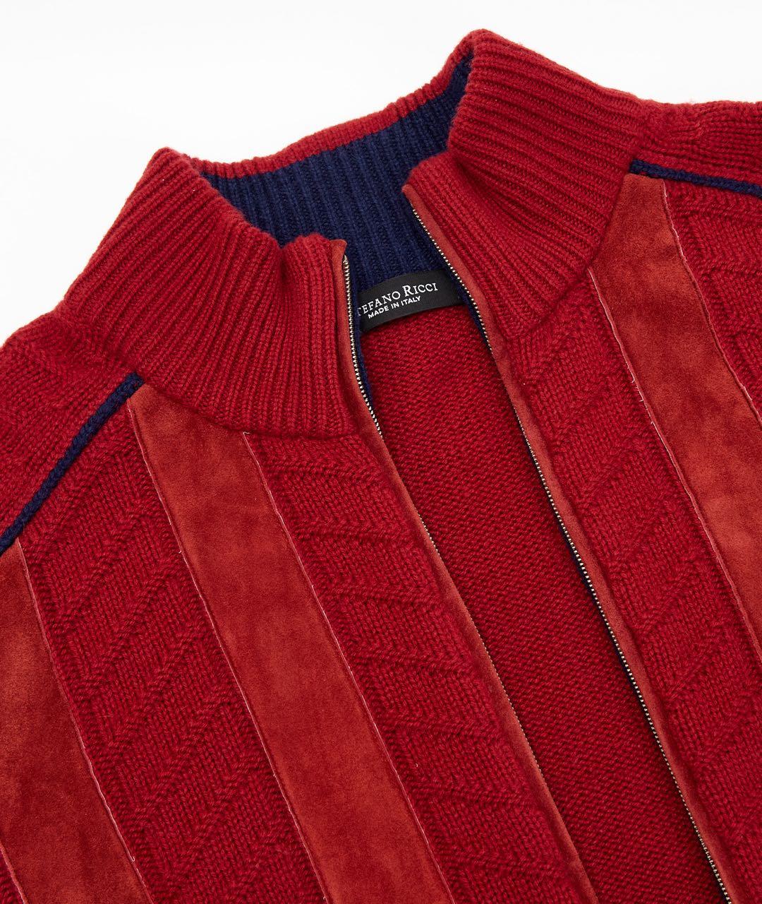 STEFANO RICCI Бордовый кашемировый джемпер / свитер, фото 3