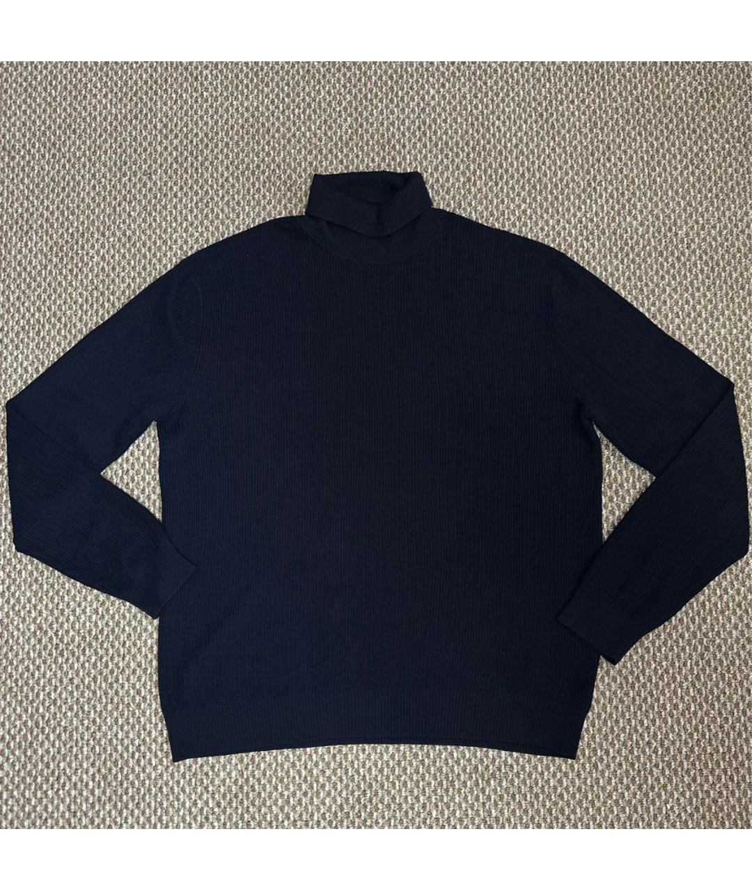 ERMENEGILDO ZEGNA XXX Темно-синий шерстяной джемпер / свитер, фото 3