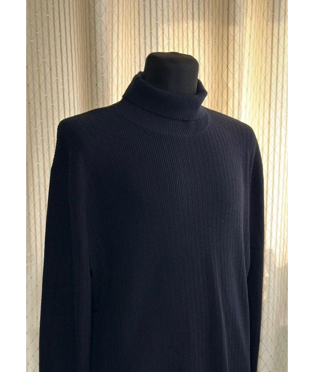 ERMENEGILDO ZEGNA XXX Темно-синий шерстяной джемпер / свитер, фото 5