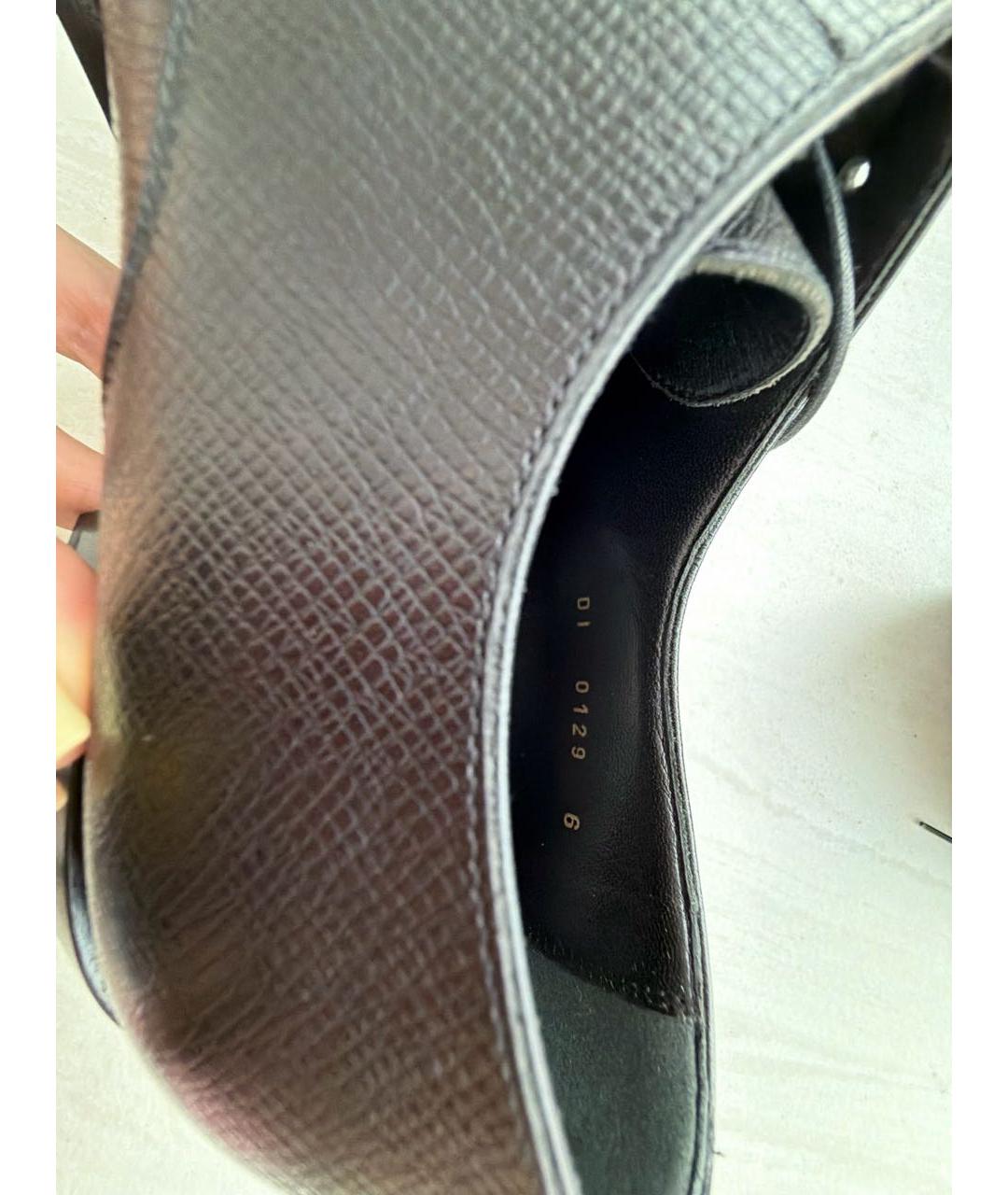 LOUIS VUITTON Черные кожаные туфли, фото 6