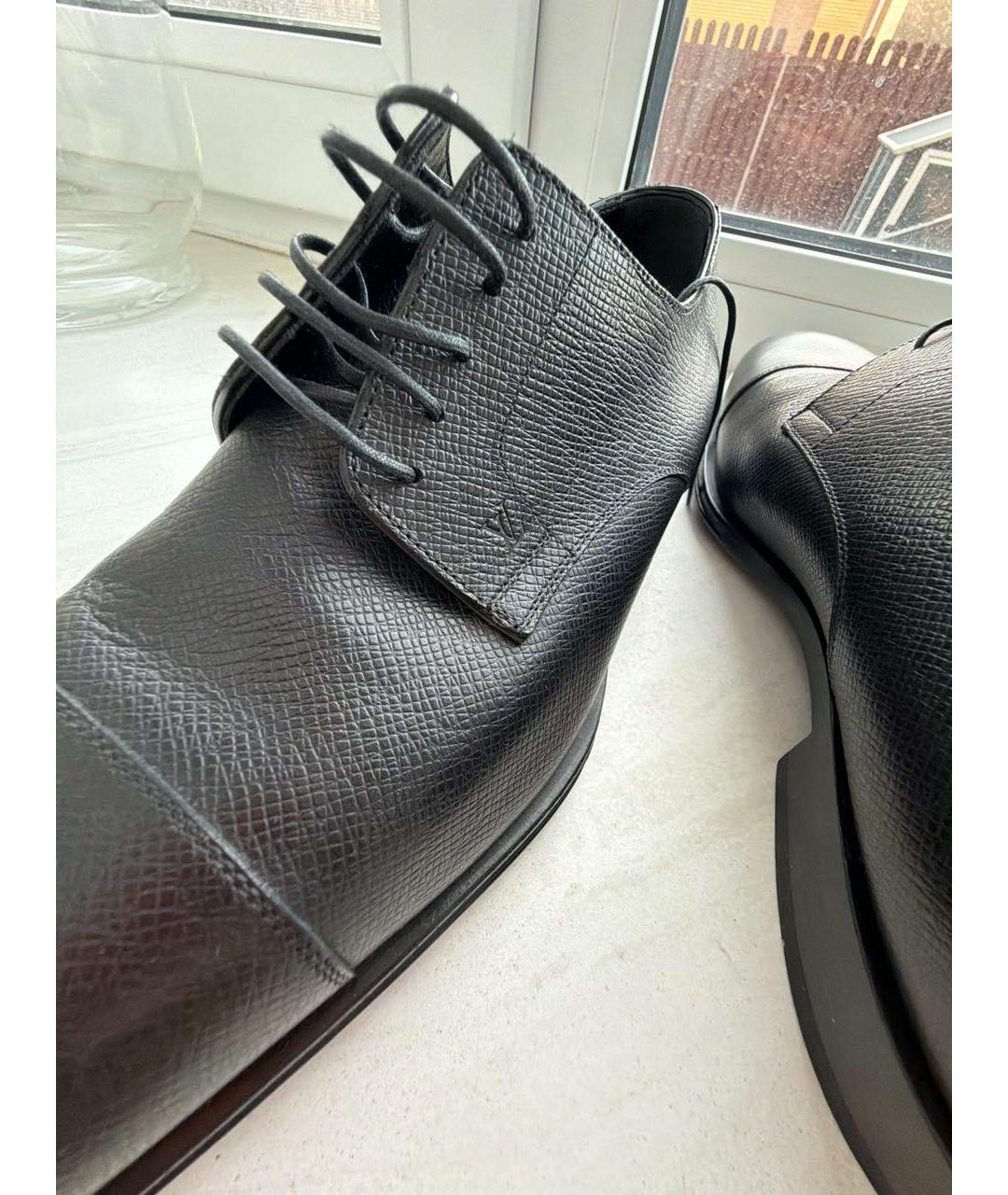 LOUIS VUITTON Черные кожаные туфли, фото 4