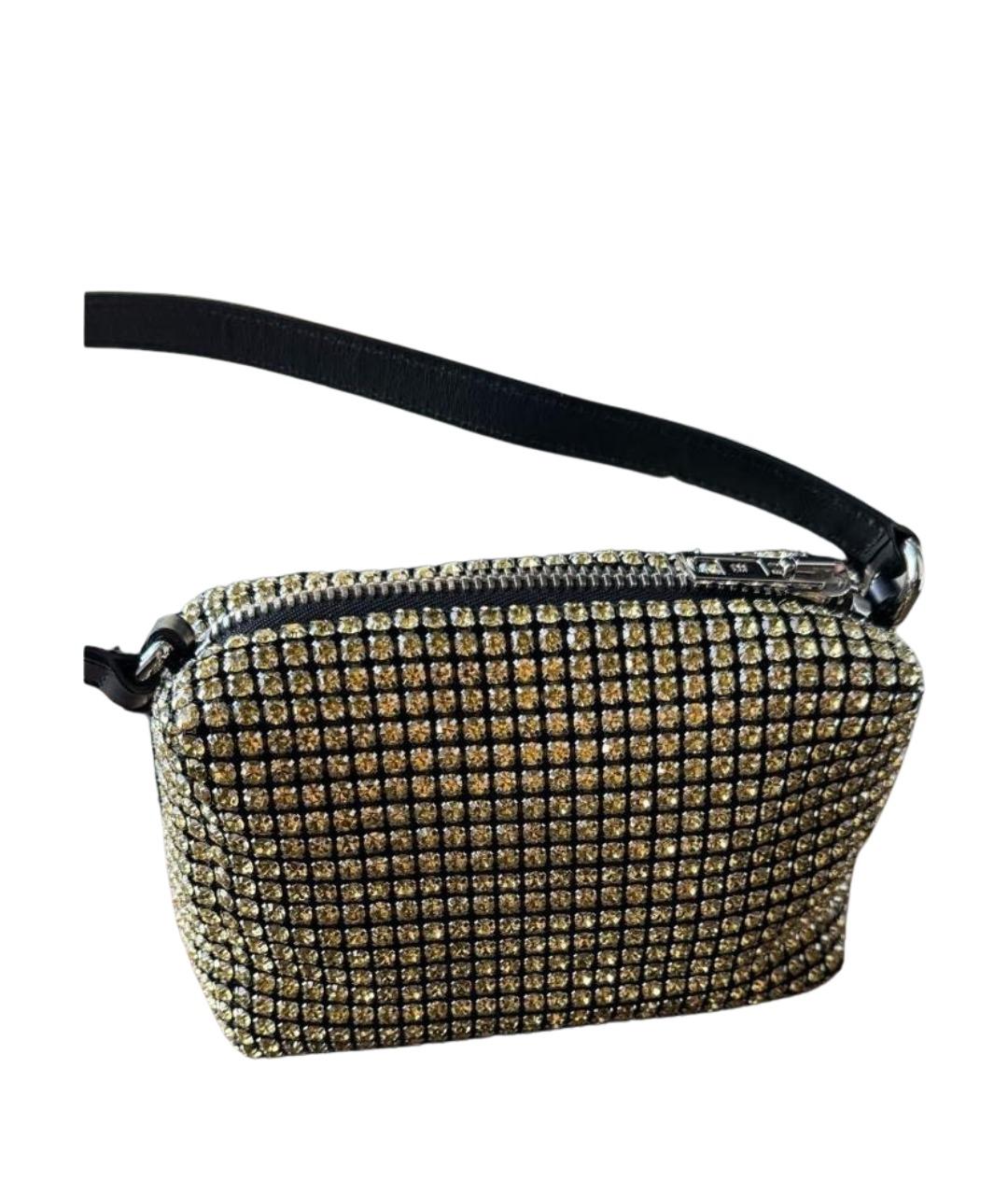 ALEXANDER WANG Золотая тканевая сумка с короткими ручками, фото 1