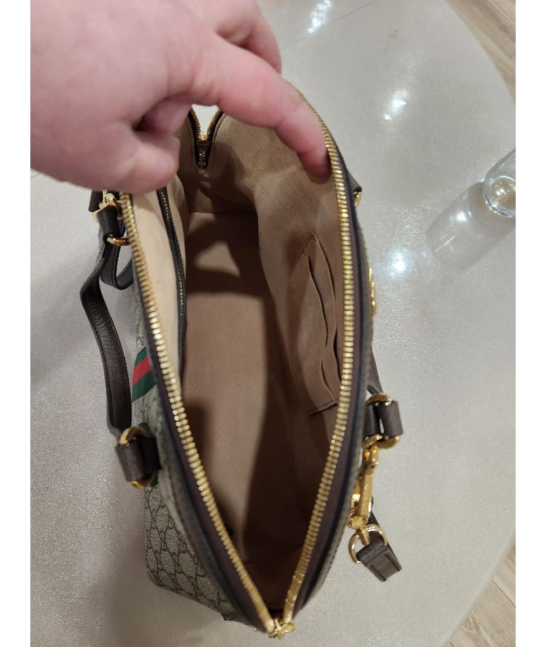 GUCCI Мульти кожаная сумка с короткими ручками, фото 7