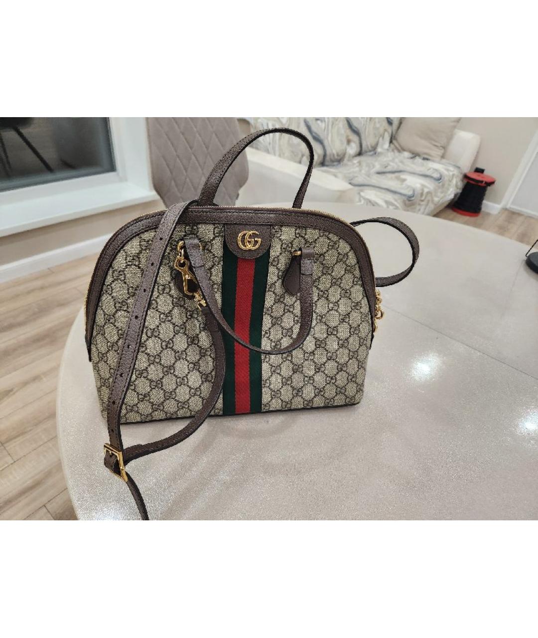 GUCCI Мульти кожаная сумка с короткими ручками, фото 8