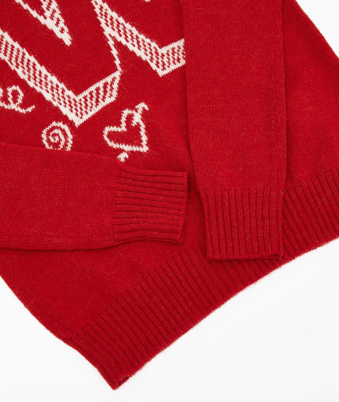 WEEKEND MAX MARA Красный шерстяной джемпер / свитер, фото 4