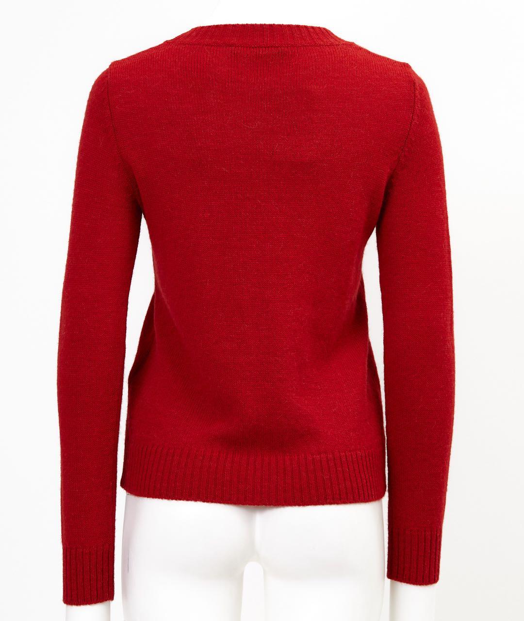 WEEKEND MAX MARA Красный шерстяной джемпер / свитер, фото 2