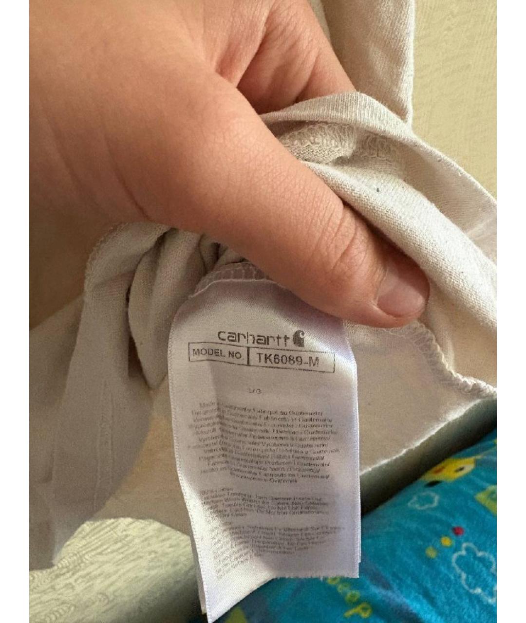 CARHARTT Белая хлопковая футболка, фото 4