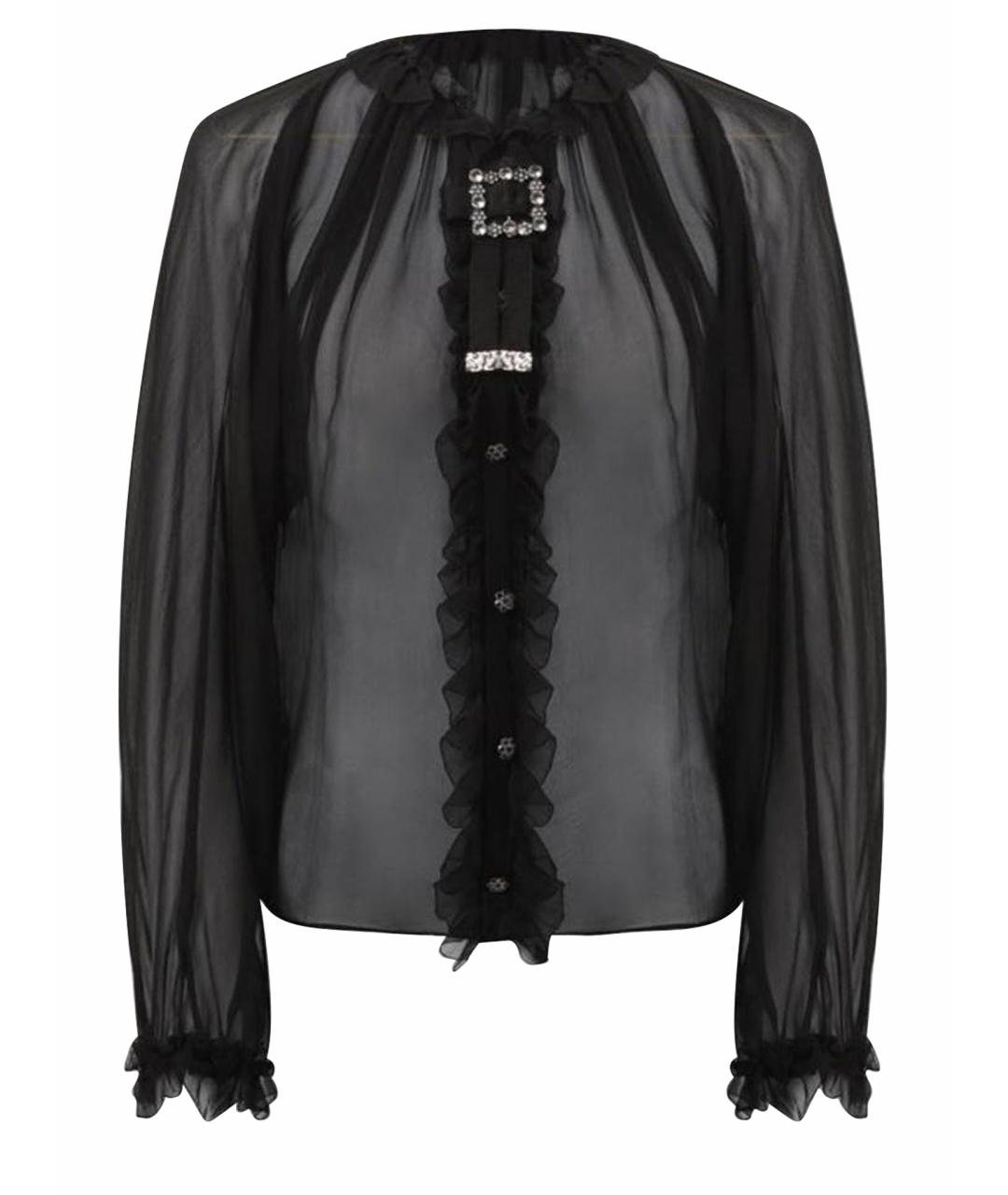 DOLCE&GABBANA Черная шелковая блузы, фото 1