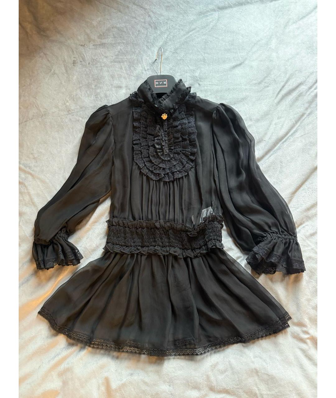 DOLCE&GABBANA Черная шелковая блузы, фото 9