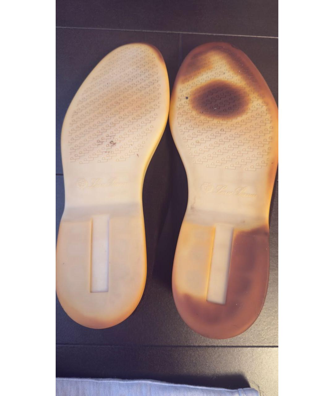 LORO PIANA Коричневые замшевые лоферы, фото 6