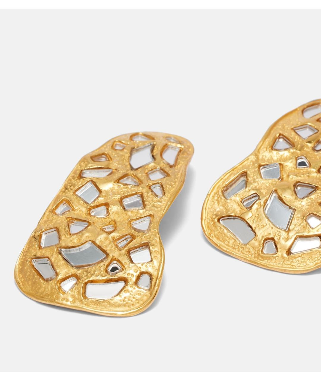 SCHIAPARELLI Золотые латунные серьги, фото 4