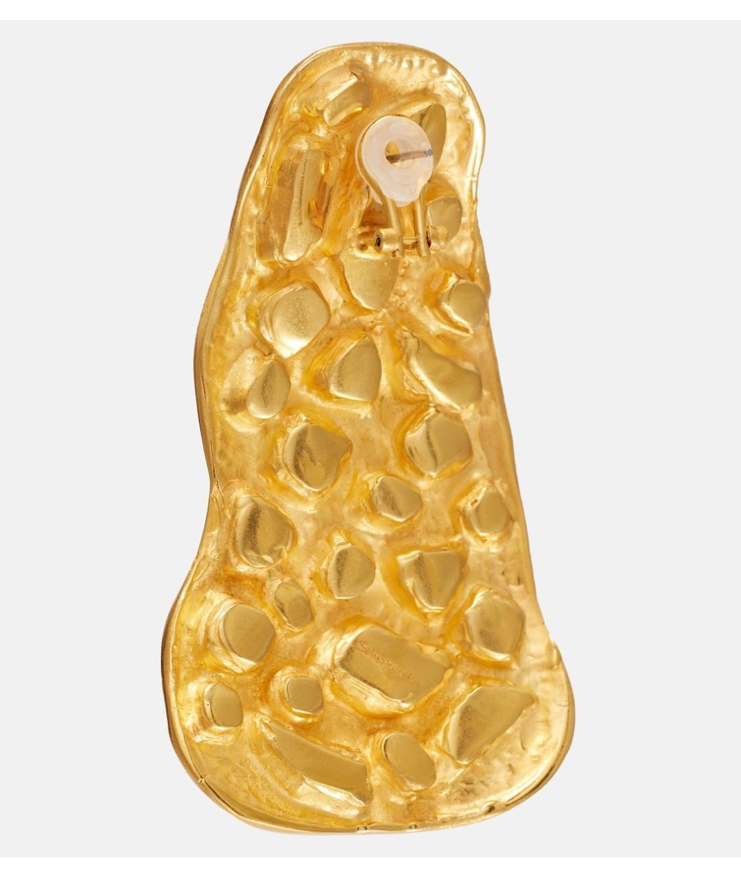 SCHIAPARELLI Золотые латунные серьги, фото 5