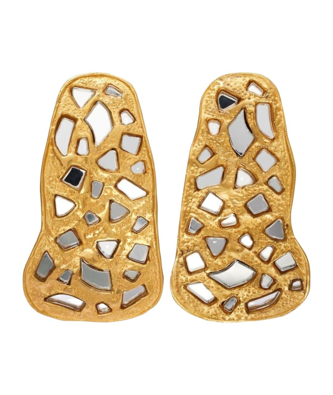 SCHIAPARELLI Золотые латунные серьги, фото 1