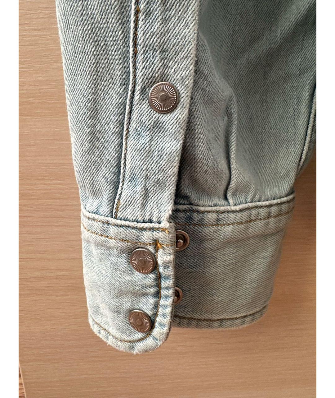 DIESEL Голубая хлопковая кэжуал рубашка, фото 4