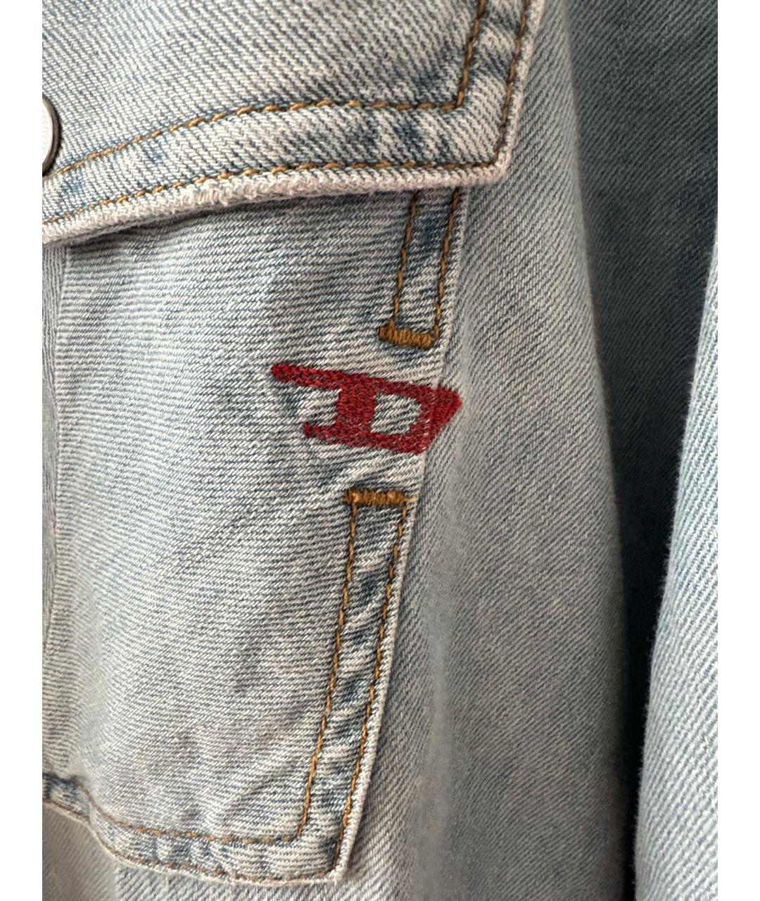 DIESEL Голубая хлопковая кэжуал рубашка, фото 8