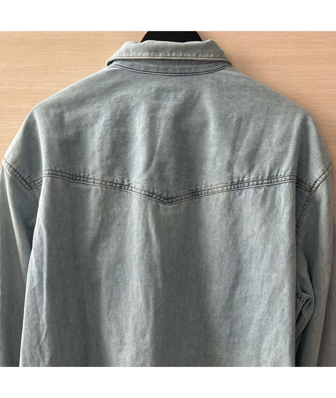 DIESEL Голубая хлопковая кэжуал рубашка, фото 3