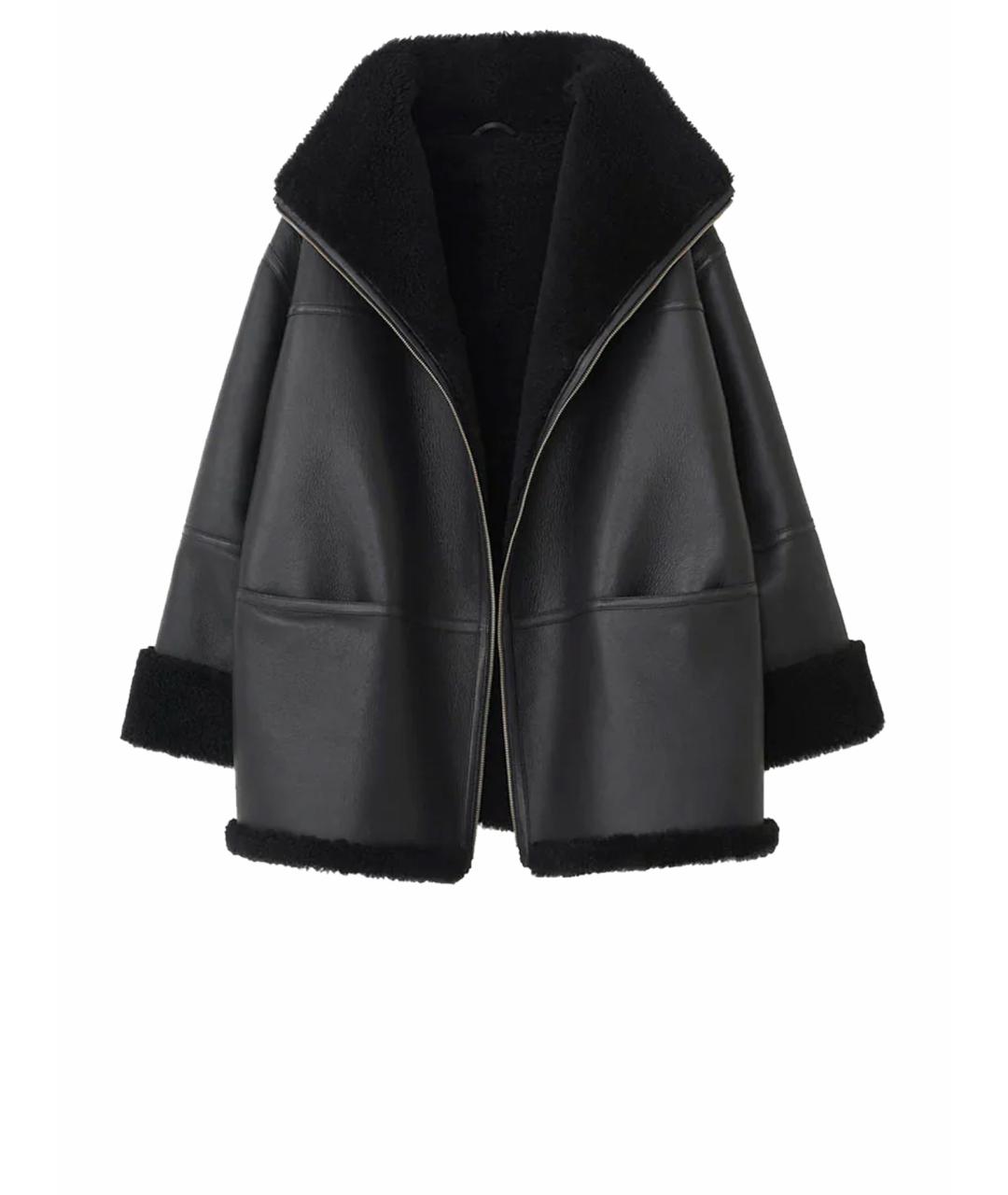 TOTEME Черная кожаная дубленка, фото 1