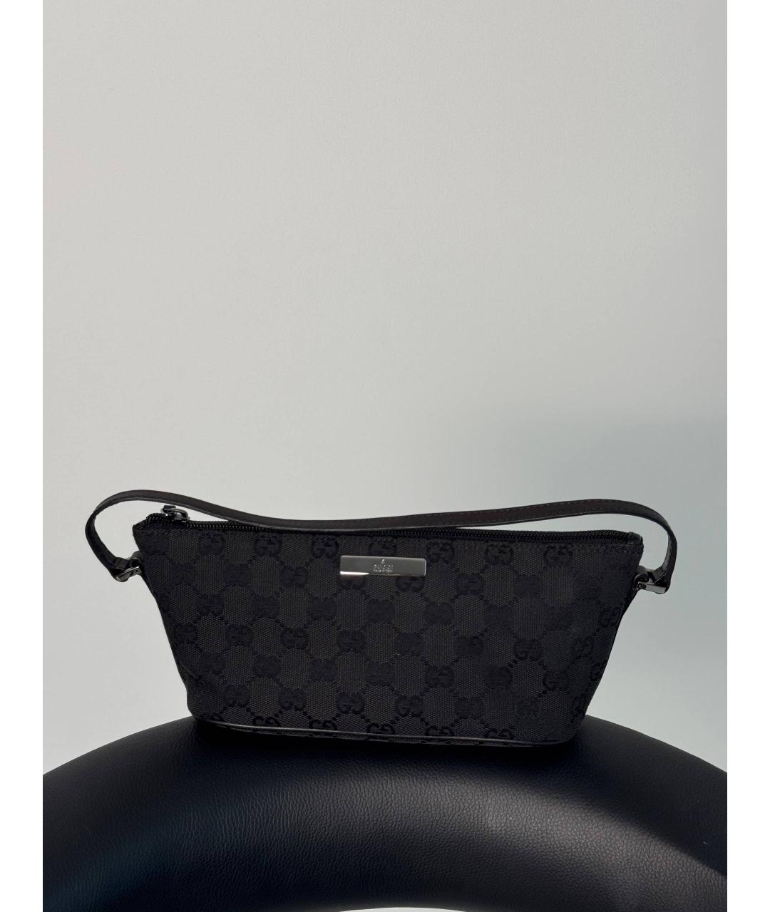 GUCCI Черная кожаная сумка с короткими ручками, фото 8