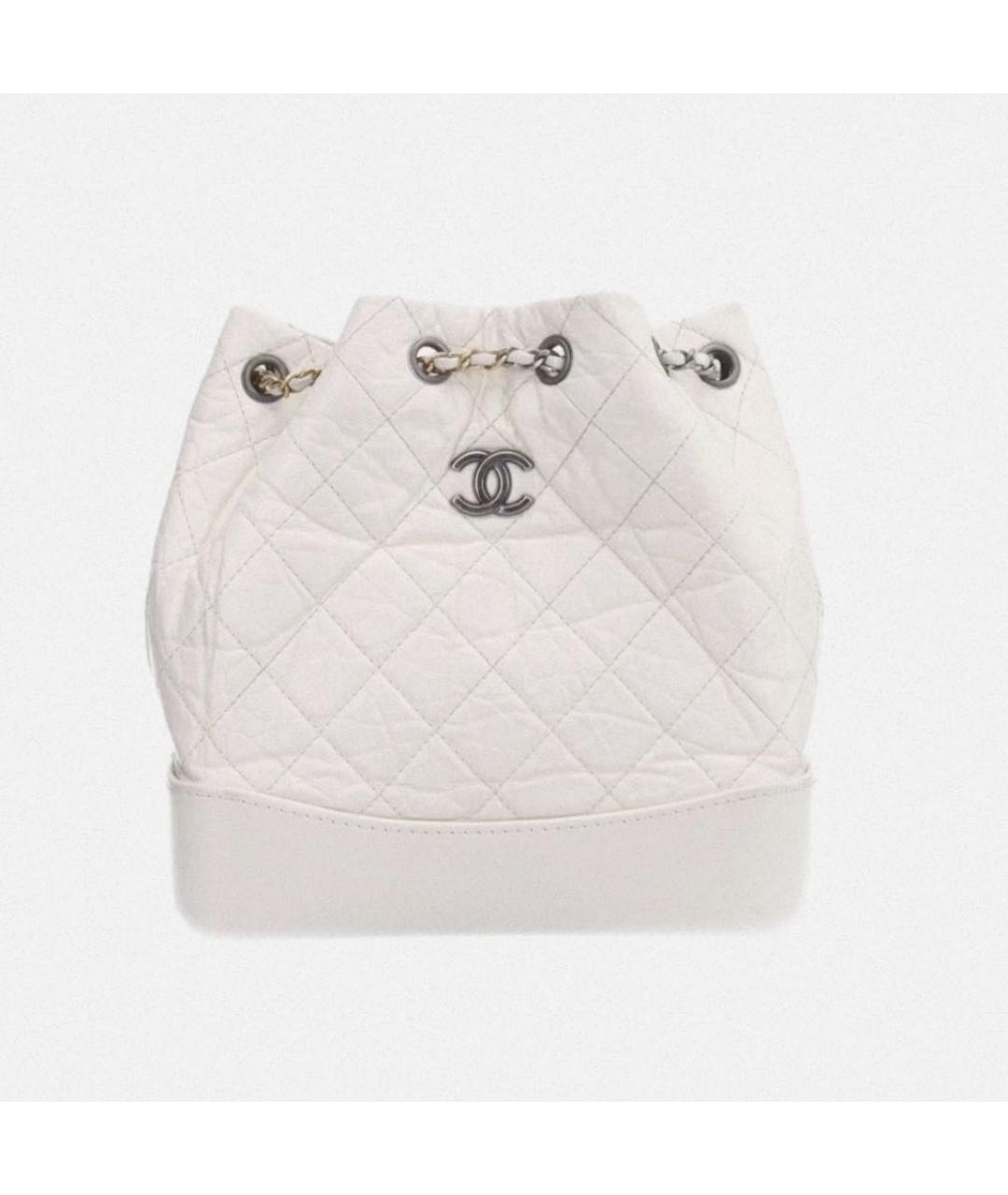CHANEL Белый кожаный рюкзак, фото 6