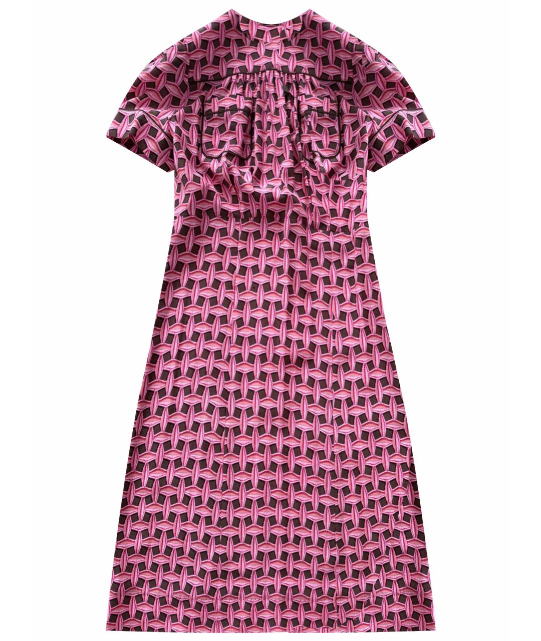 LOUIS VUITTON Розовое шелковое коктейльное платье, фото 1