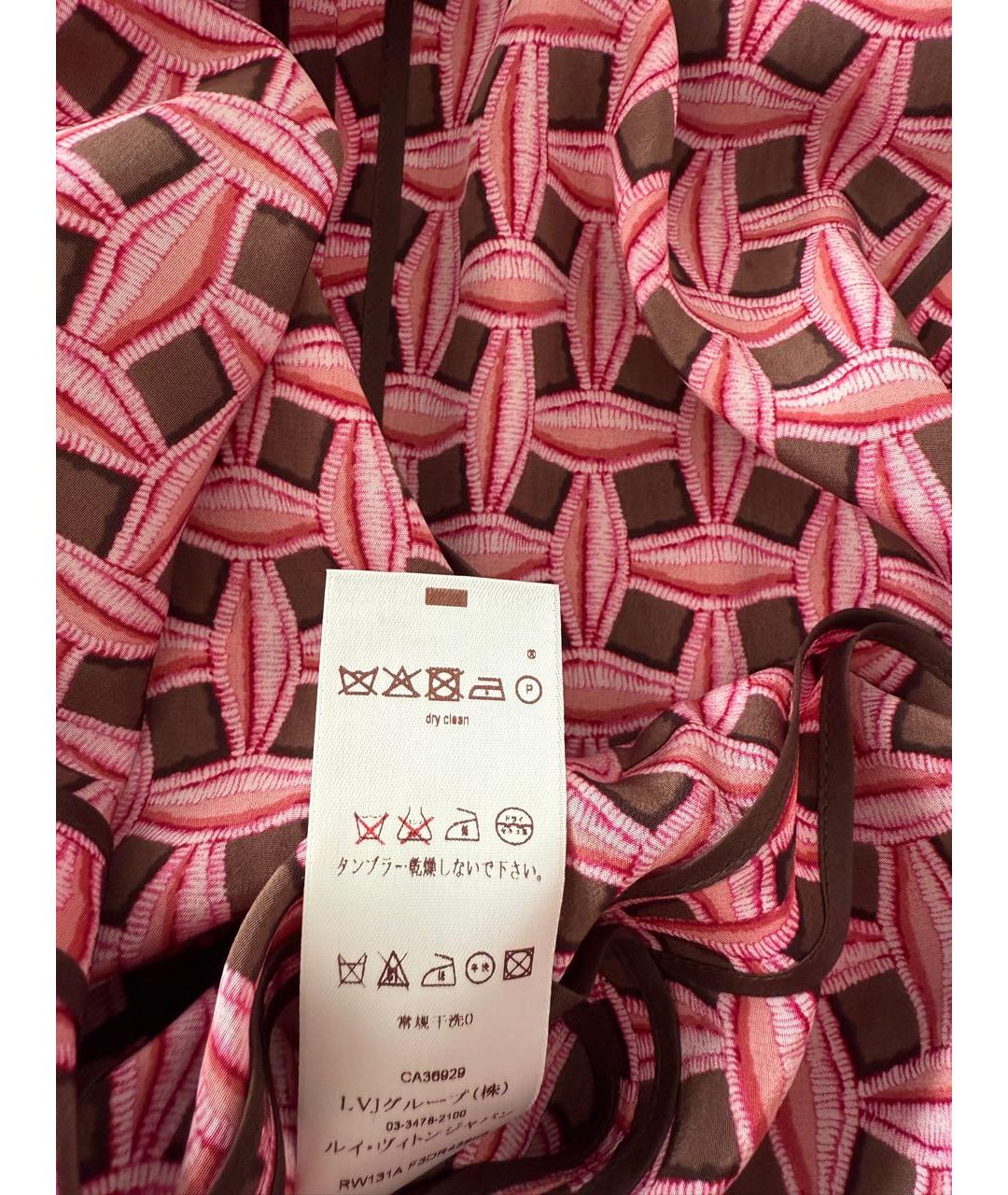 LOUIS VUITTON Розовое шелковое коктейльное платье, фото 8