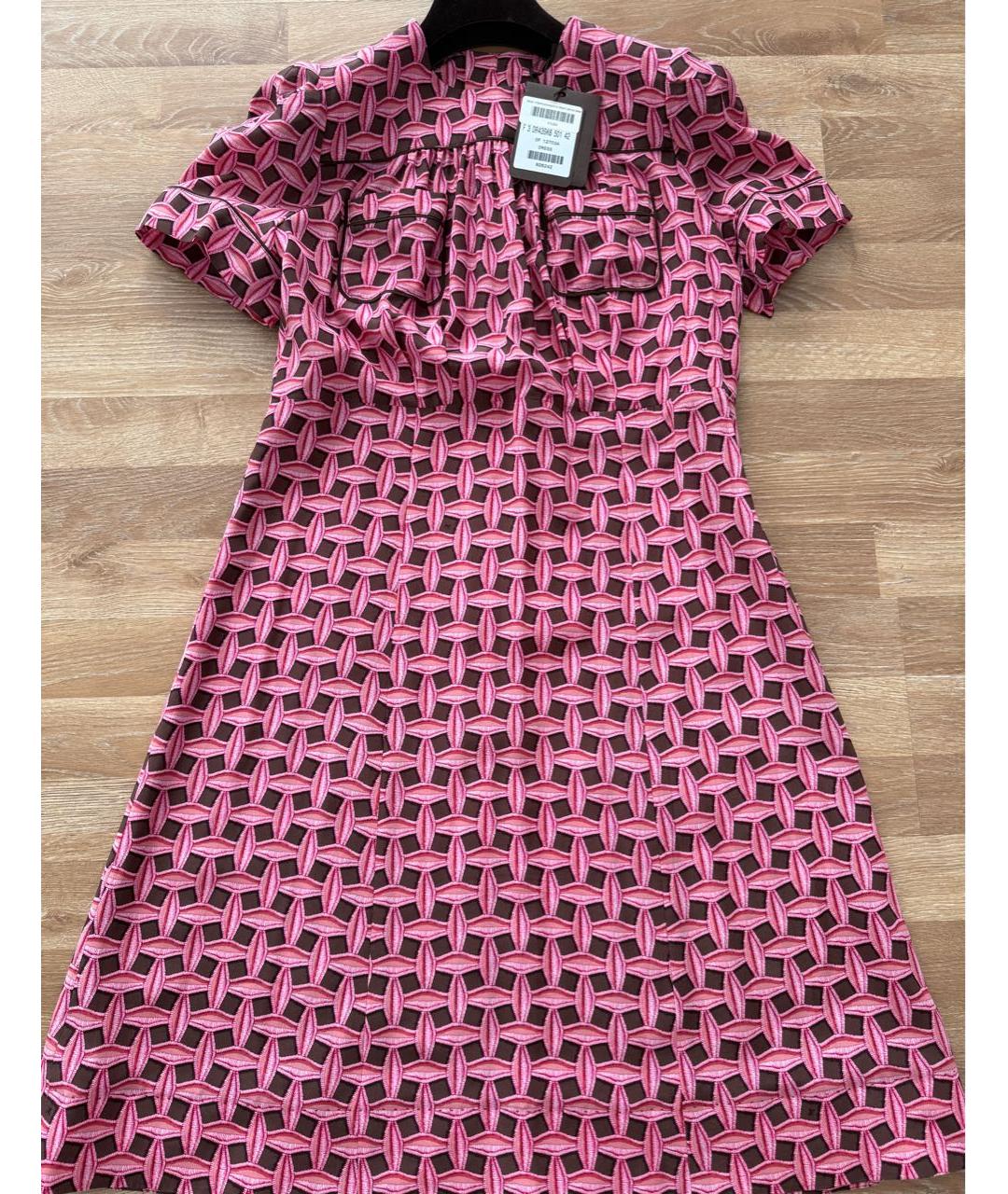 LOUIS VUITTON Розовое шелковое коктейльное платье, фото 9