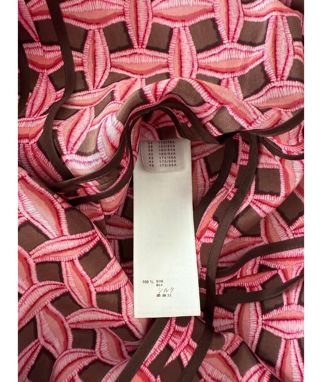 LOUIS VUITTON Розовое шелковое коктейльное платье, фото 7