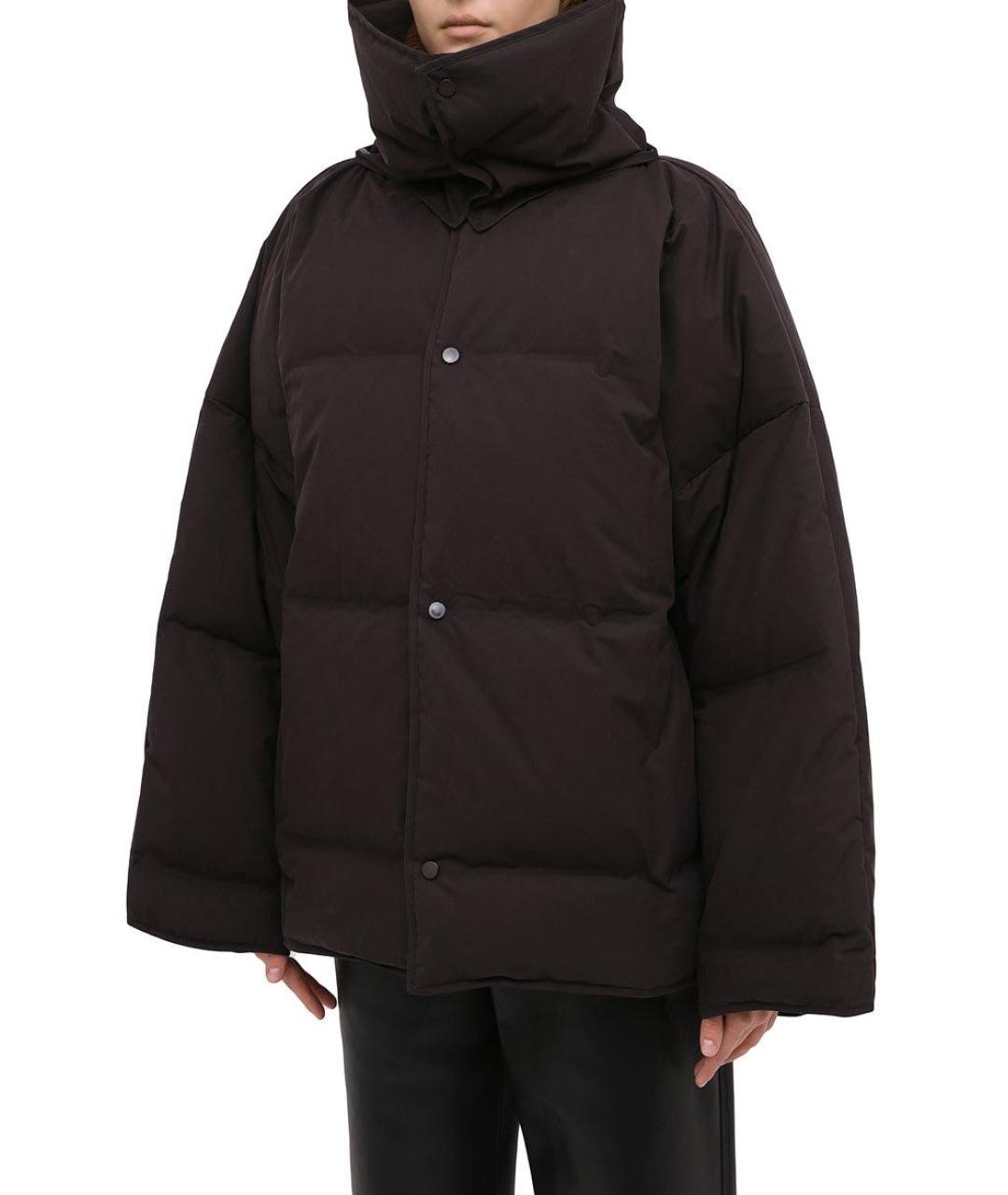 BOTTEGA VENETA Коричневый хлопковый пуховик, фото 6