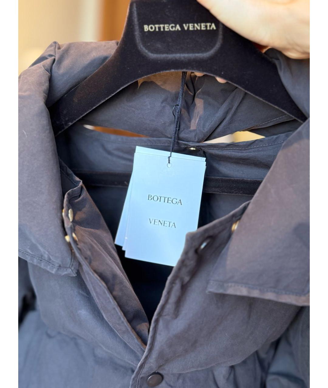 BOTTEGA VENETA Коричневый хлопковый пуховик, фото 3