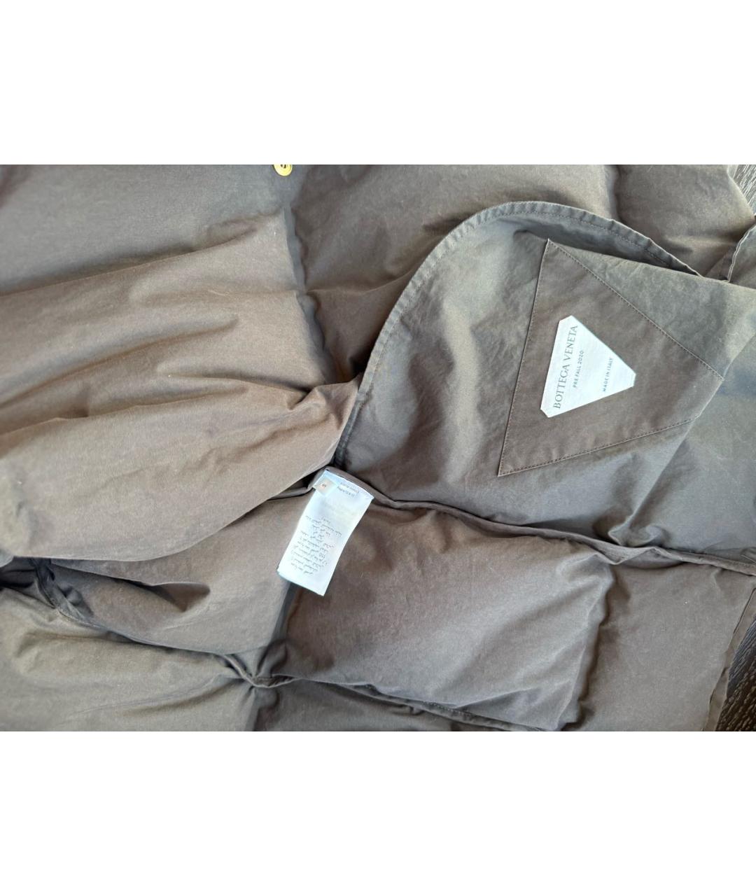 BOTTEGA VENETA Коричневый хлопковый пуховик, фото 5