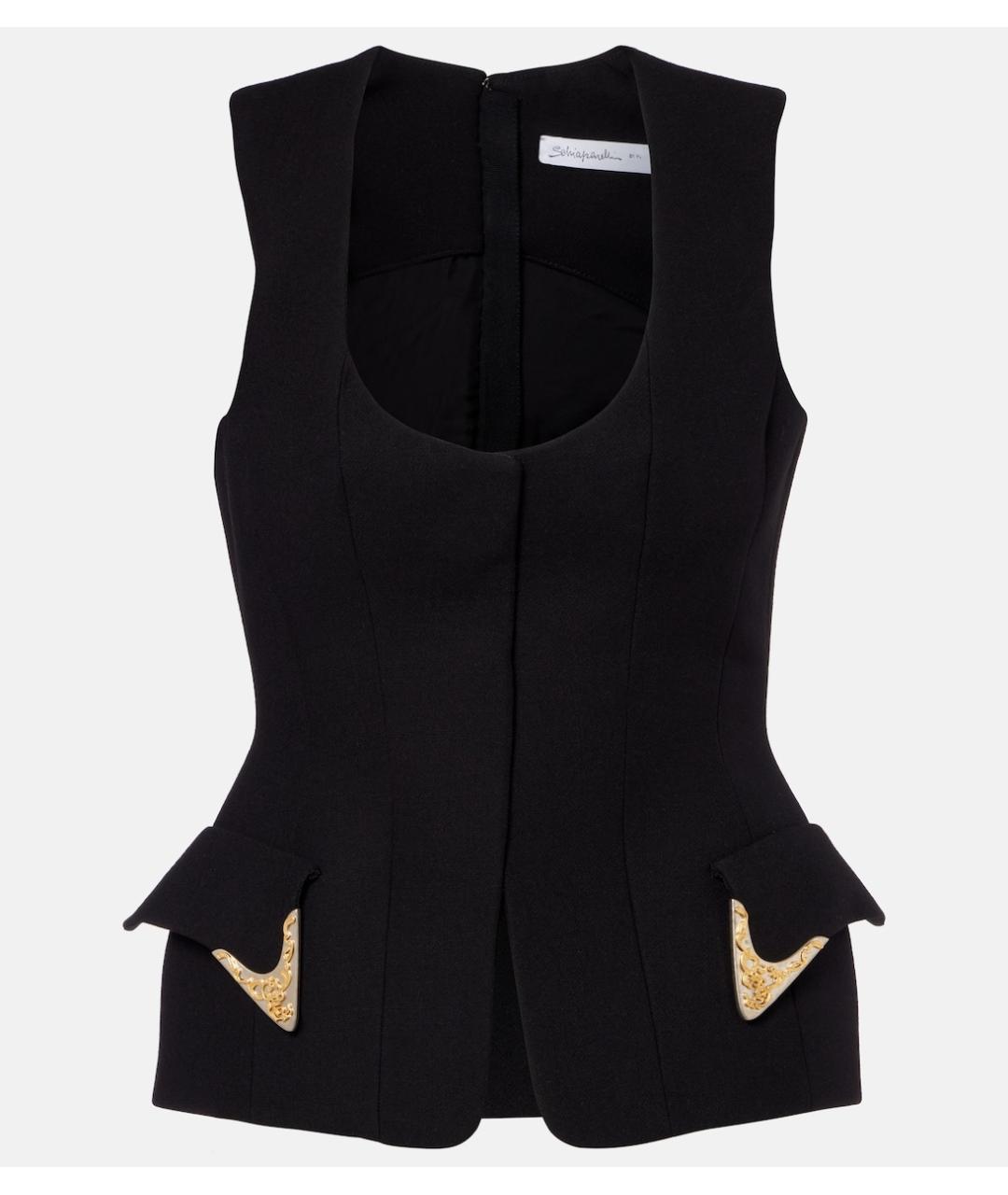 SCHIAPARELLI Черная майка, фото 4