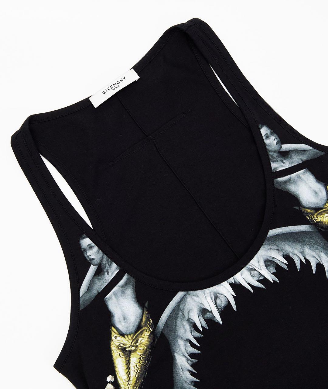 GIVENCHY Черная хлопковая майка, фото 3