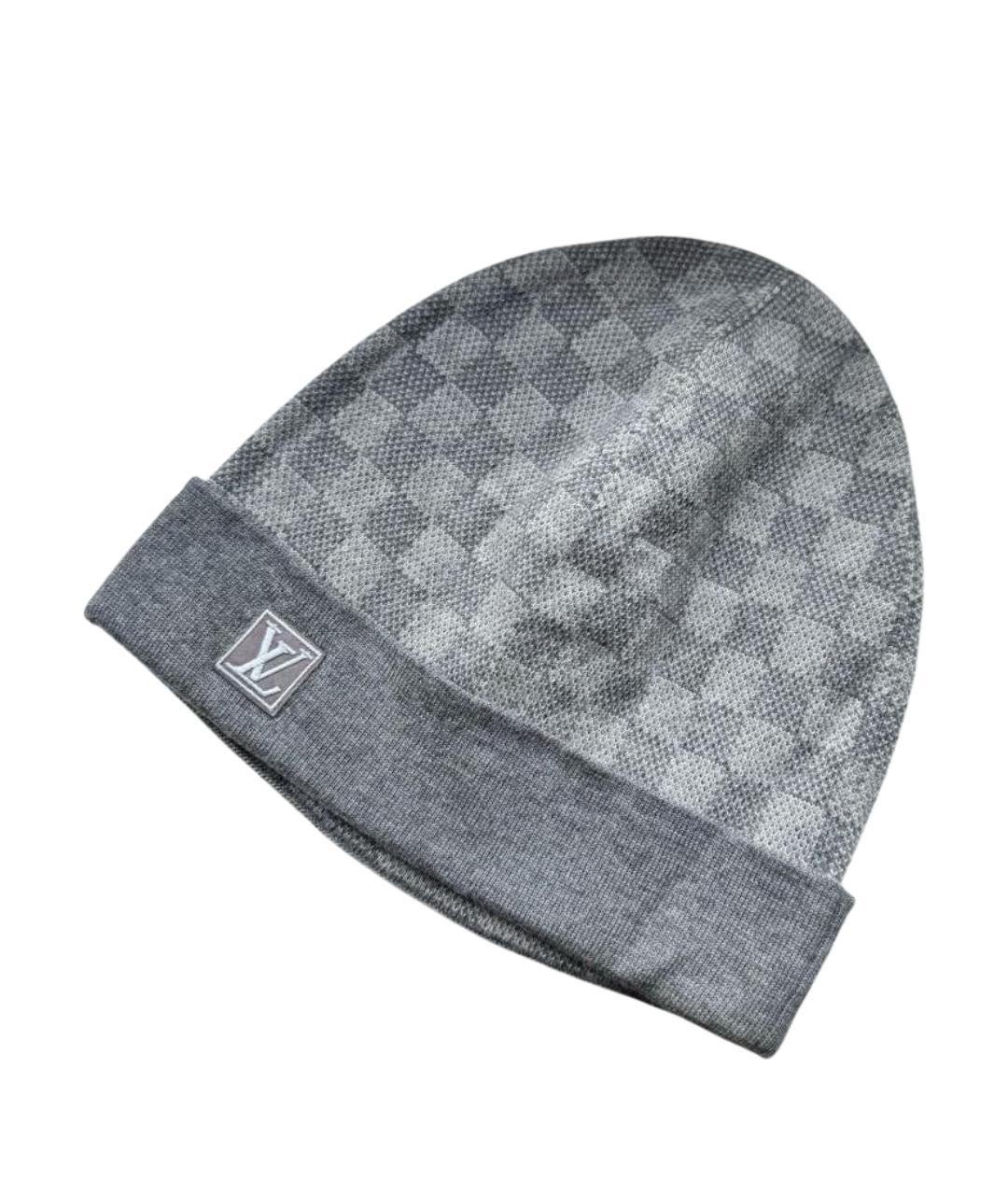 LOUIS VUITTON Серая шерстяная шапка, фото 1