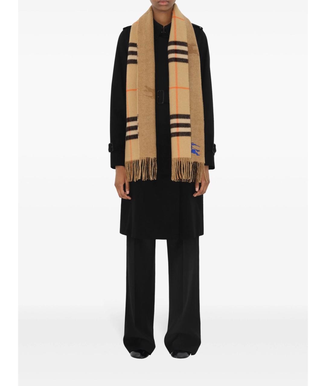 BURBERRY Желтый шарф, фото 4