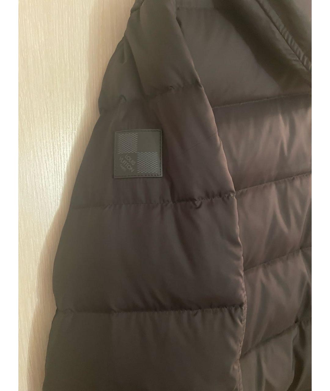 LOUIS VUITTON Серый полиэстеровый пуховик, фото 4