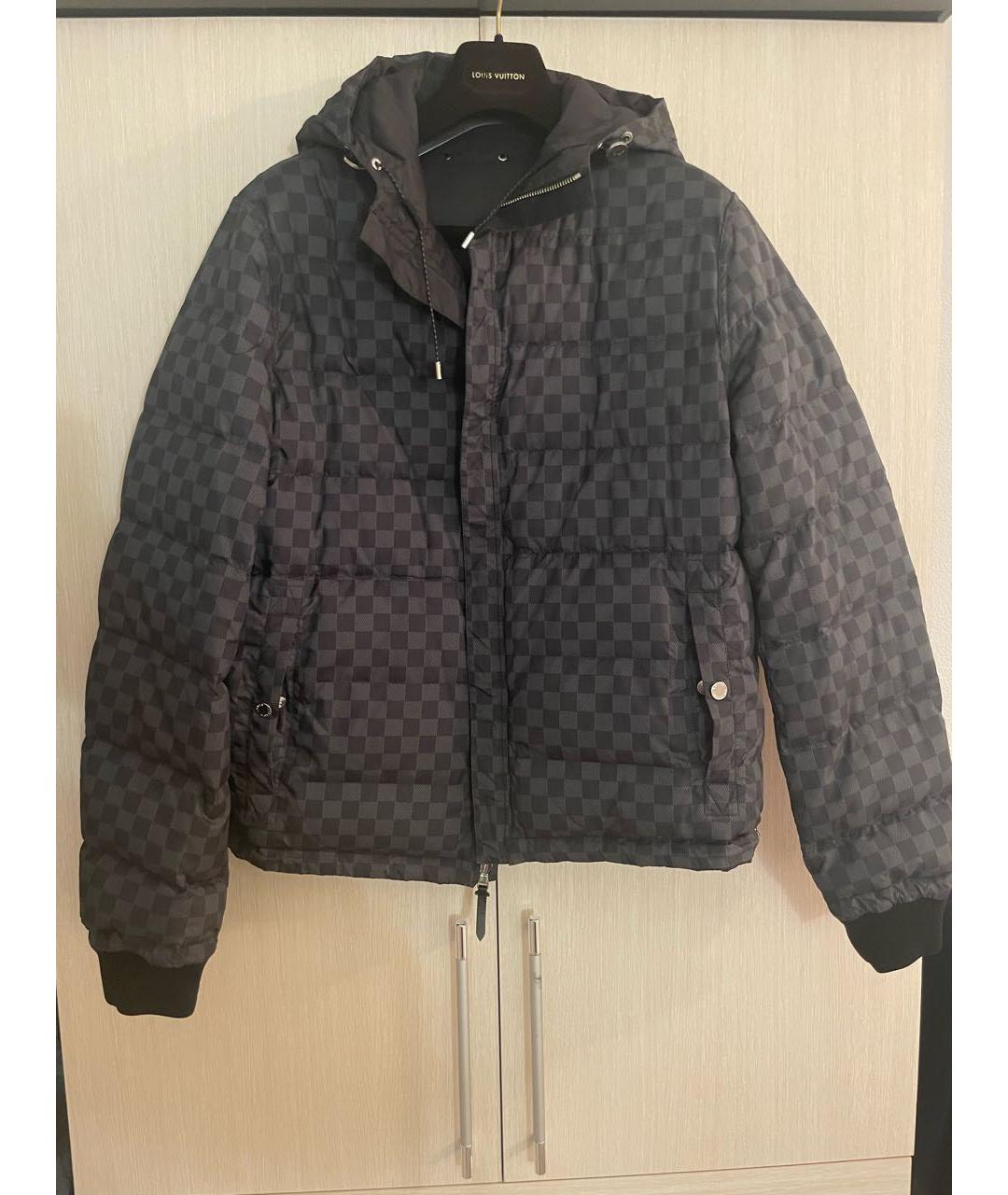 LOUIS VUITTON Серый полиэстеровый пуховик, фото 8